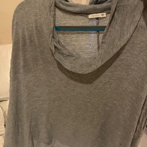Thin Grey Throw on Long Sleeve Top